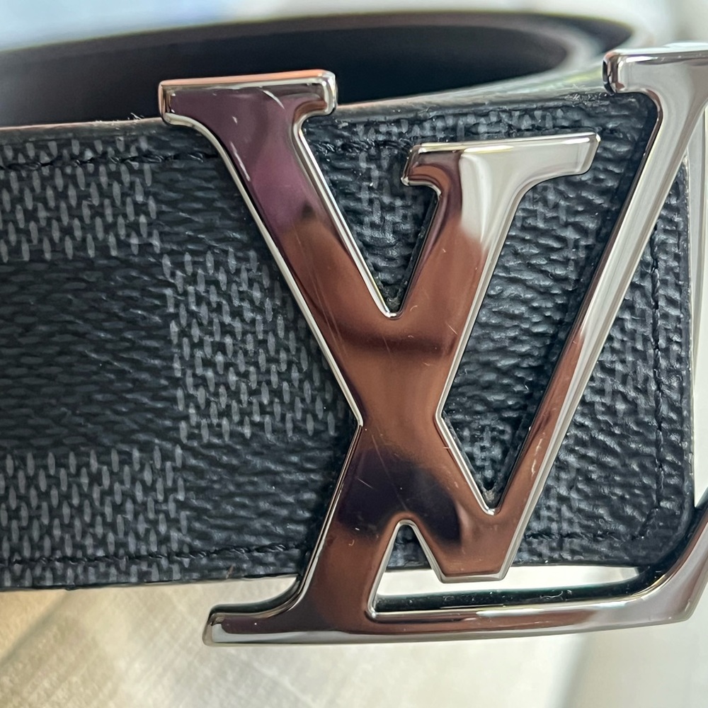 ❌𝐒𝐎𝐋𝐃onVestiaireCollective❌LOUIS VUITTON Graphite Damier belt - Picture 8 of 12